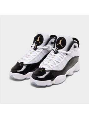 Air Jordan 6 Rings Concord Black White Metallic Gold Size Youth 5.5 / W7 Unisex
